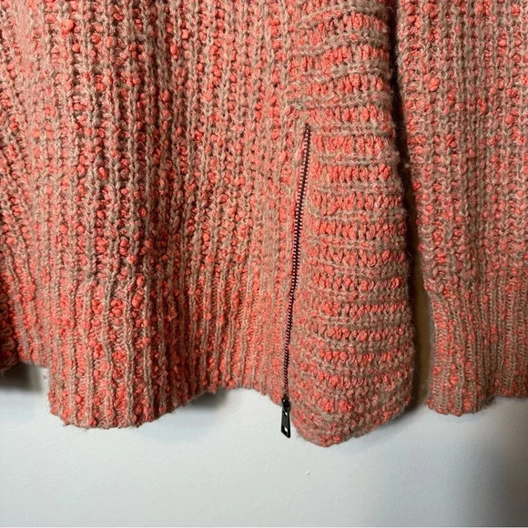 Anthropologie MOTH Wool Alpaca Blend Sweater Small Pink Pullover Chunky Knit - Picture 5 of 10